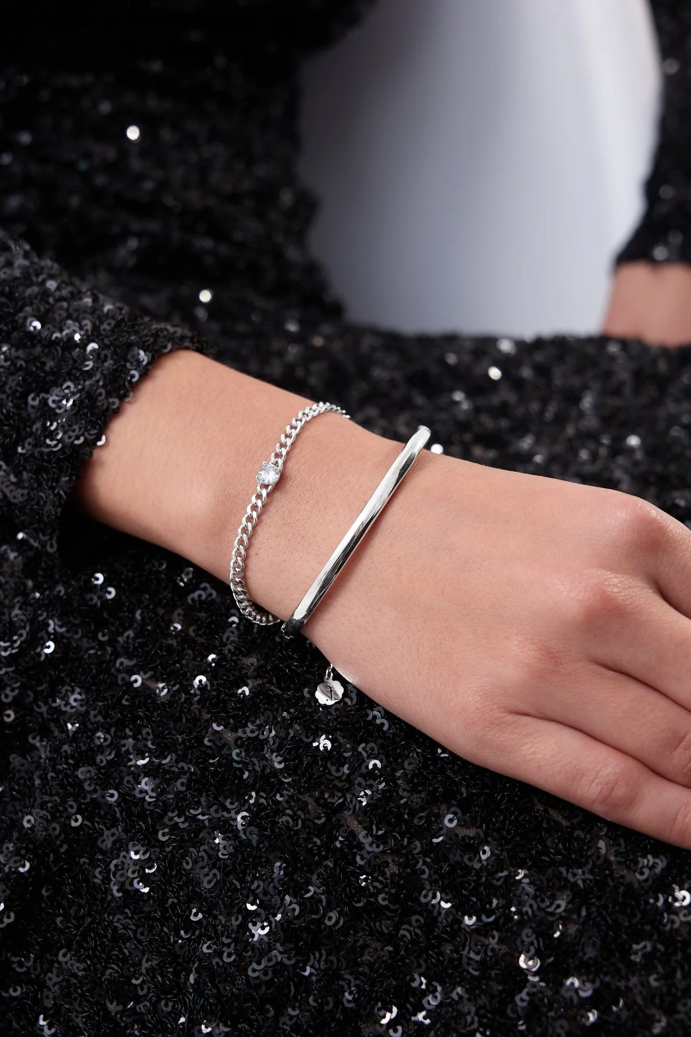 Simple Stacker Cuff Bangle Bracelet - Image 3