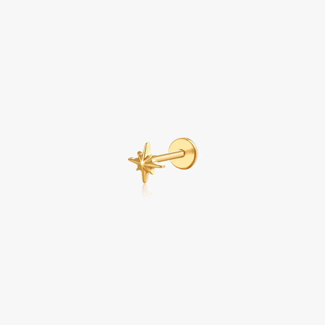 Starburst Titanium Flat Back Stud (Single) - Image 5
