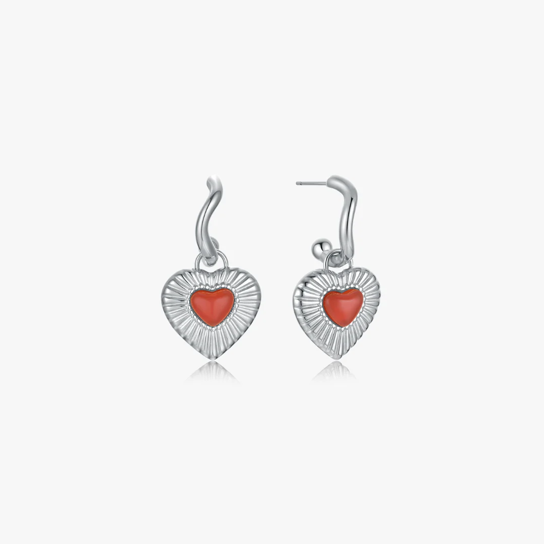 Sunburst Heart Earrings - Image 10