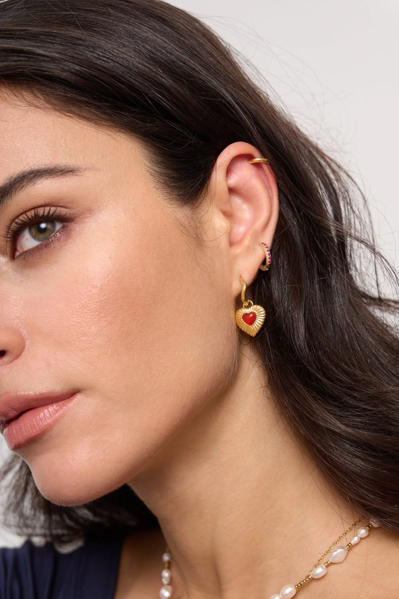 Sunburst Heart Earrings - Image 3