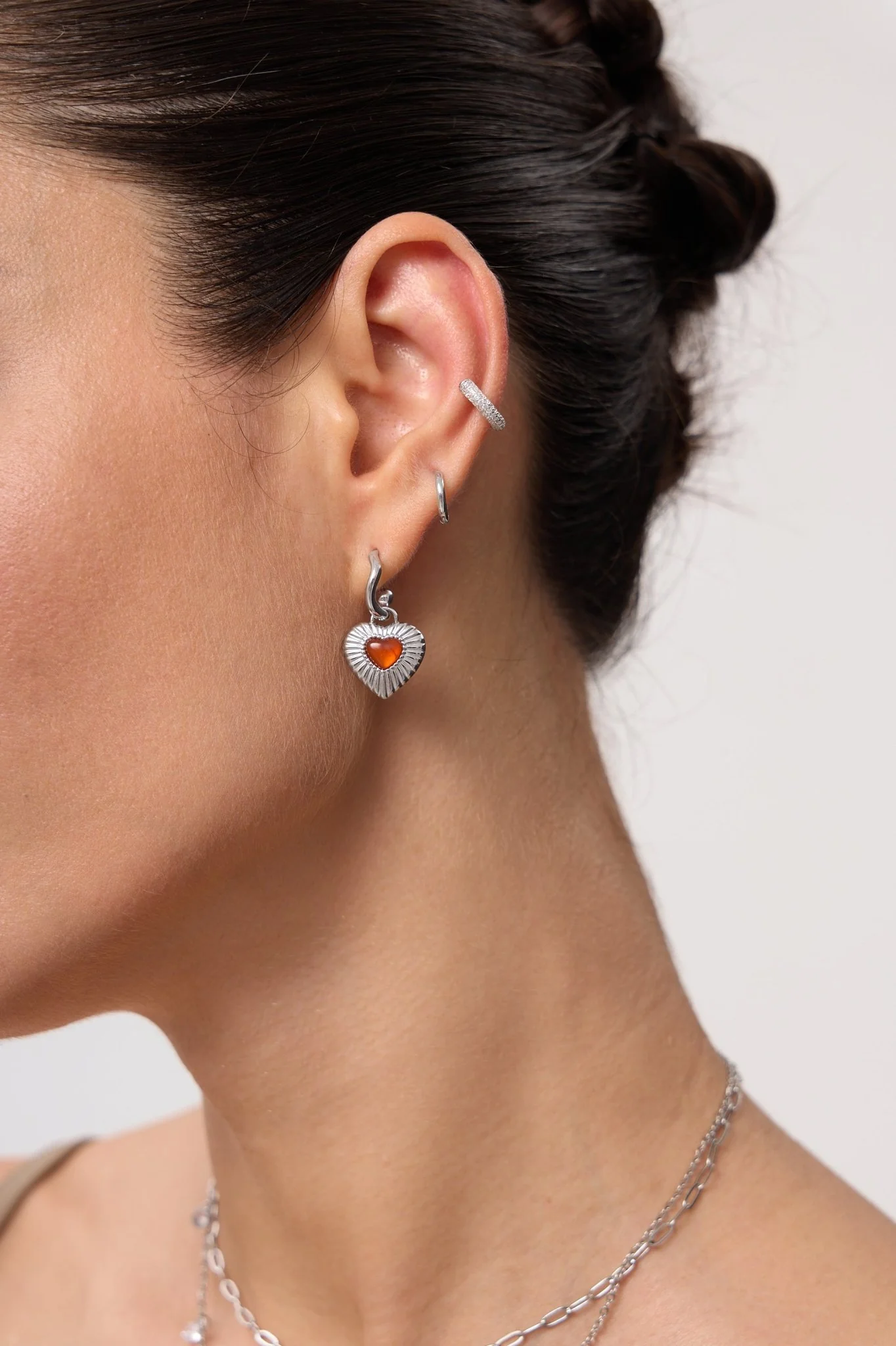 Sunburst Heart Earrings - Image 7