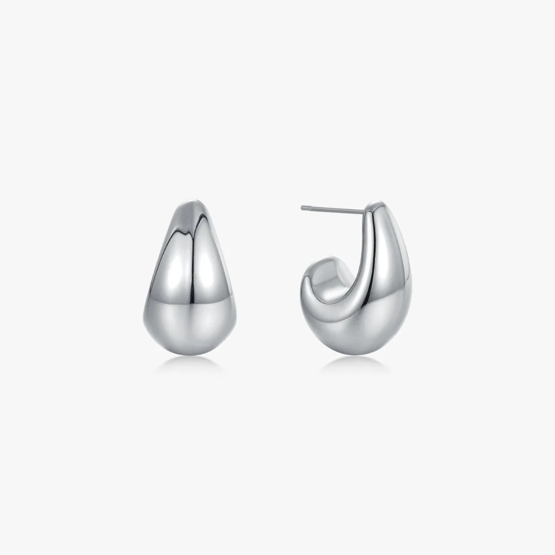 Tear Drop Dome Hoops (Greek Inspired Collection) - Image 6
