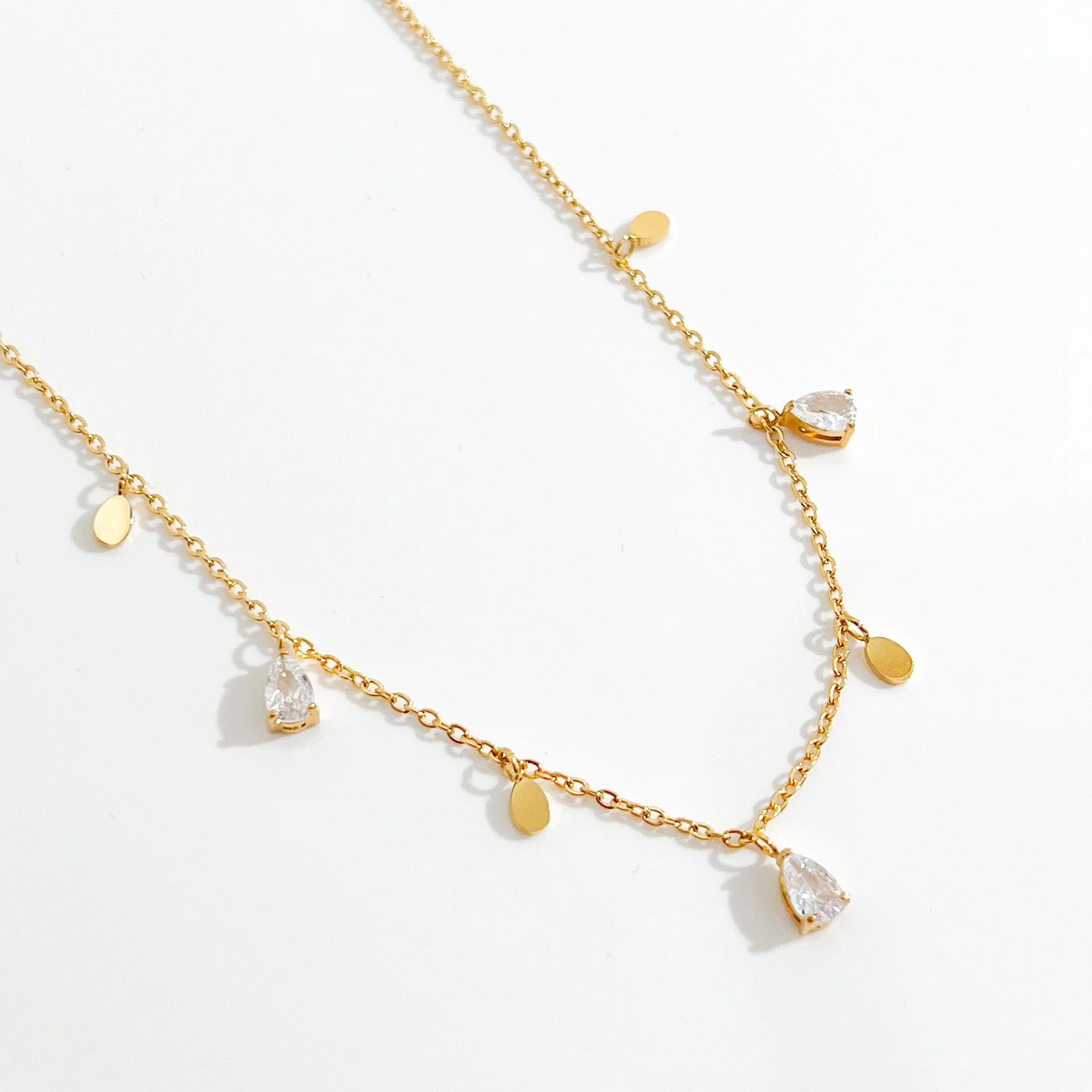 Tear Drops Necklace in Gold - Image 3