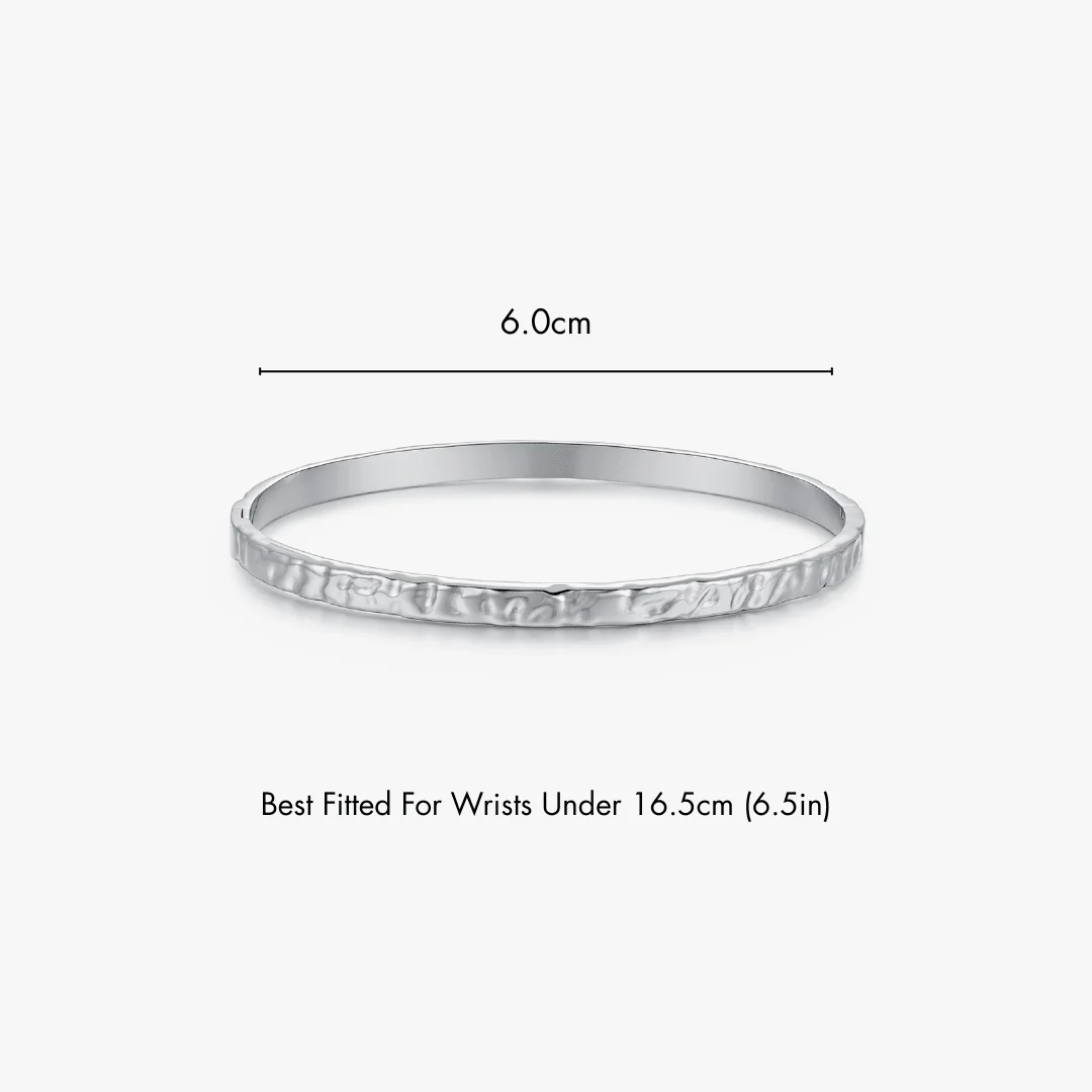 Textured Stacker Cuff Bangle - Image 11