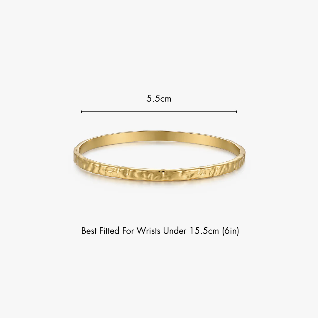 Textured Stacker Cuff Bangle - Image 6