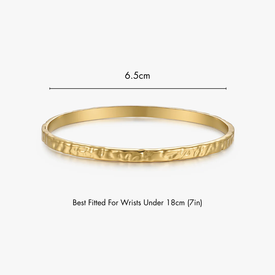 Textured Stacker Cuff Bangle - Image 8