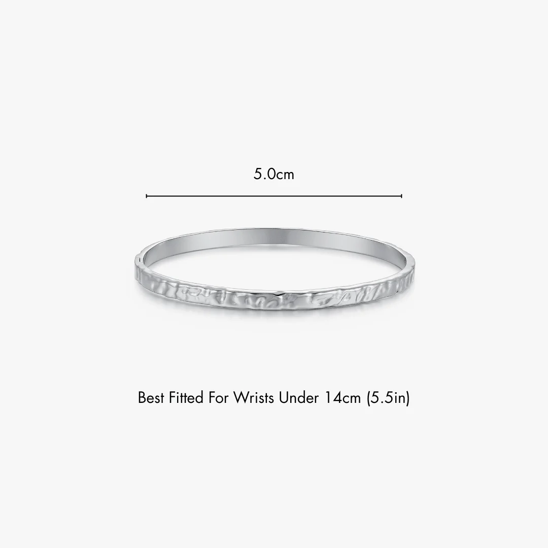 Textured Stacker Cuff Bangle - Image 9