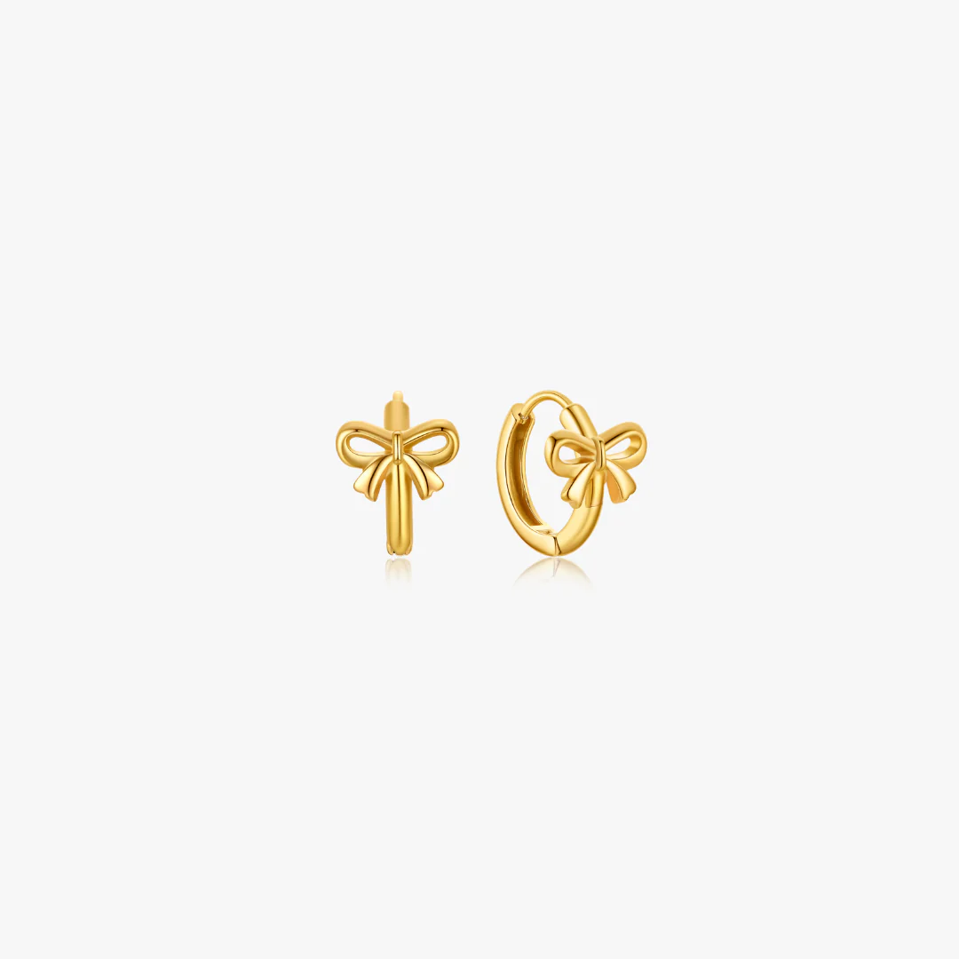 Thalia Bow Mini Hoops - Image 3