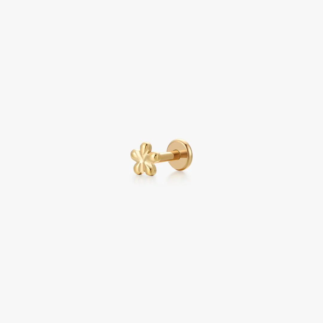 Titanium Mini Floral Flat Back Stud (Single) - Image 5