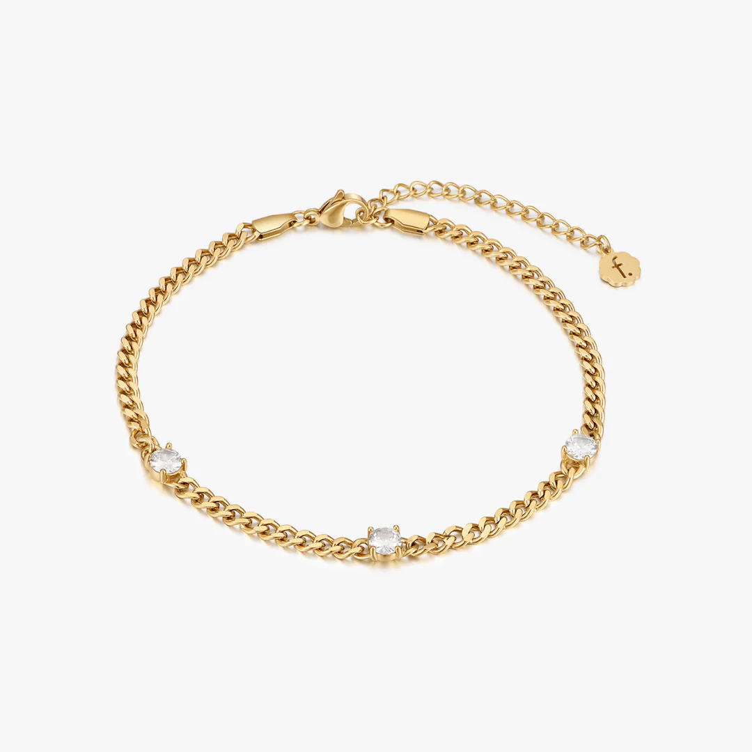 Trio Gem Anklet - Image 5