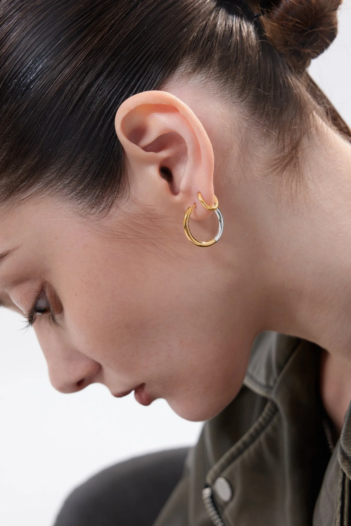 Two Tone Everyday Seamless Hoops - Image 3