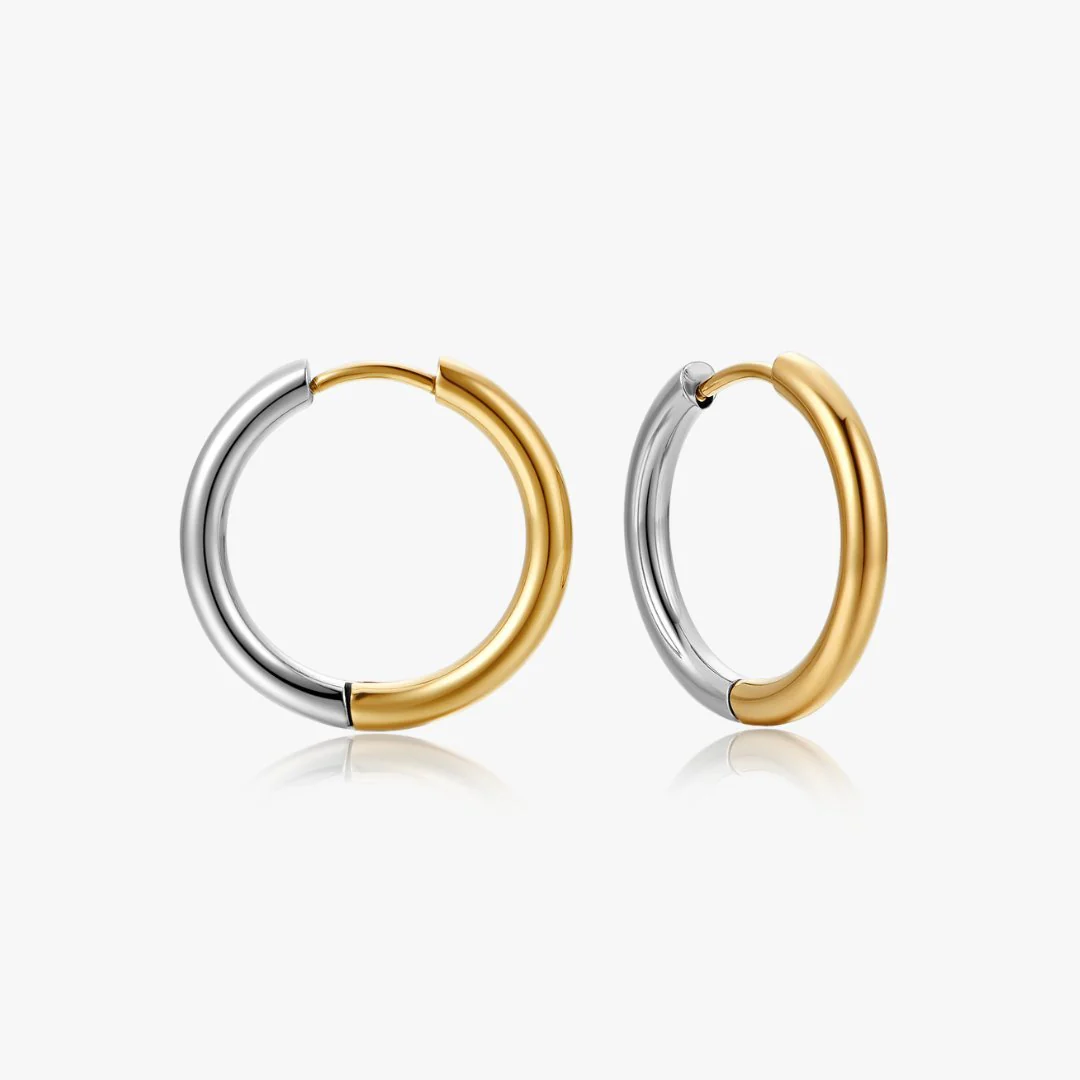 Two Tone Everyday Seamless Hoops - Image 5