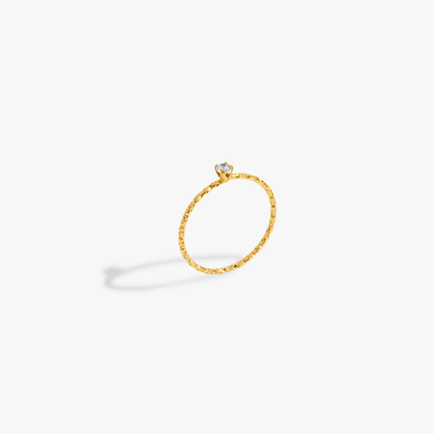 Ultra Mini Gem Ring in Gold - Image 3