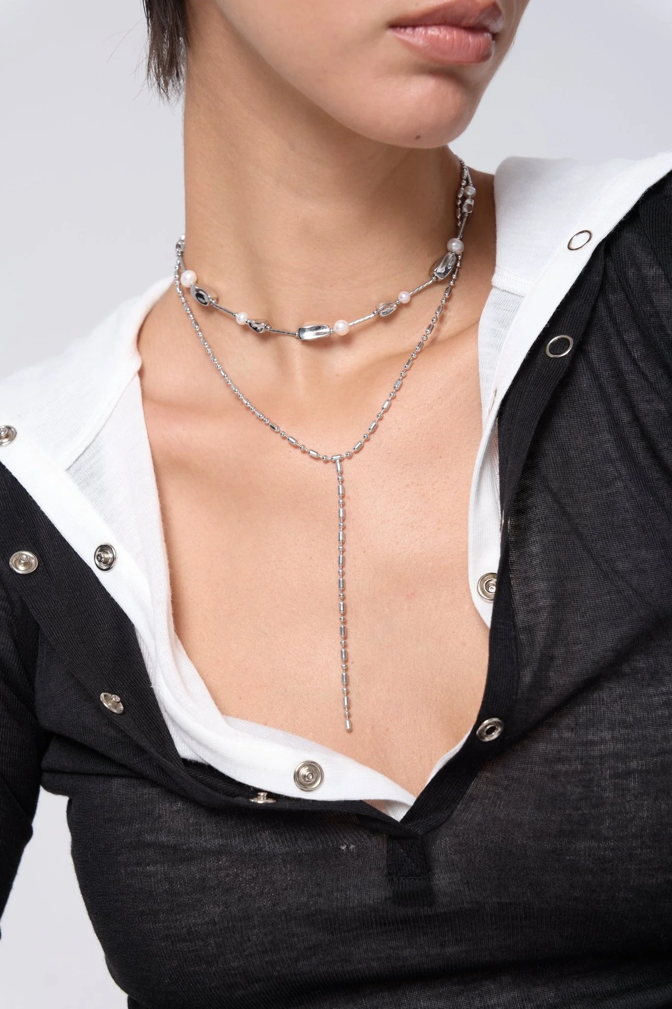 Milena Beaded Pearl Necklace - Image 4
